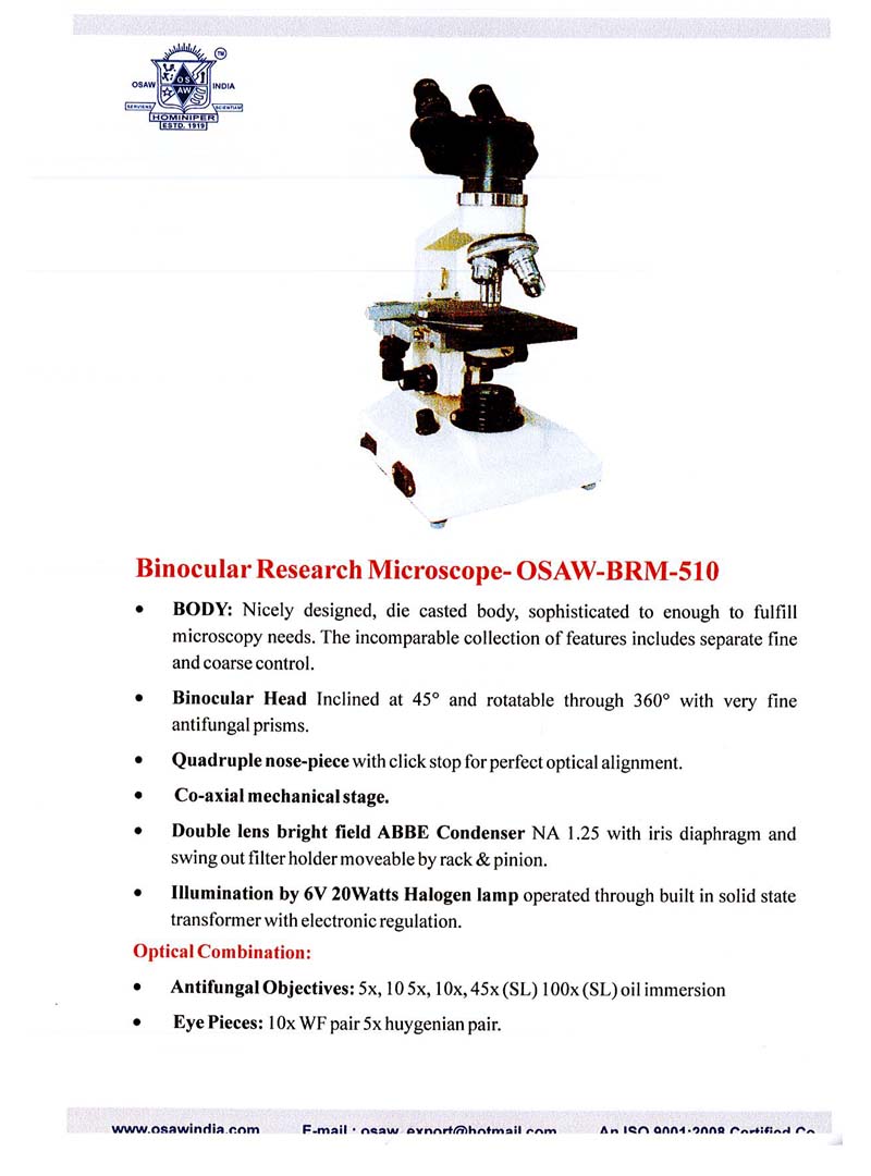 binocular research microscope